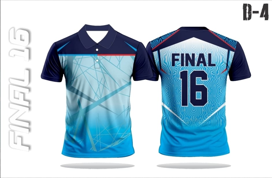 Final 16 Glacier Strike Sports Jersey – Sky Blue & Navy